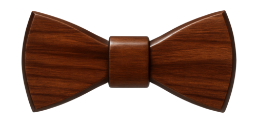 Handmade wooden bow tie with a sleek finish, perfect for formal occasions.