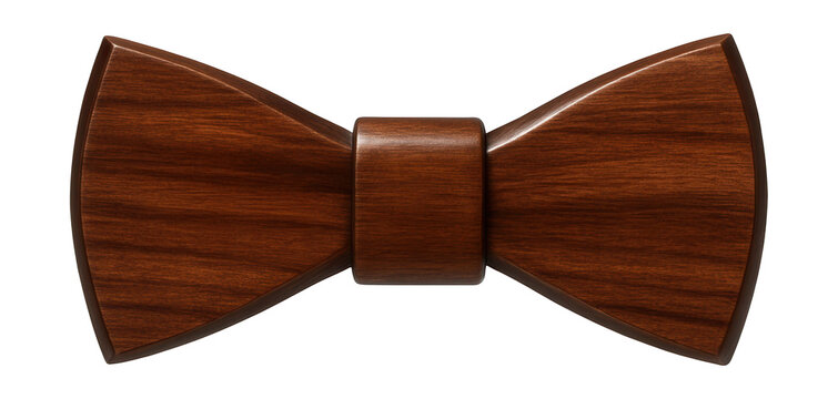 Handmade wooden bow tie with a sleek finish, perfect for formal occasions.