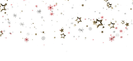 Abstract holiday background with sparkling golden stars, snowflakes. Perfect for Christmas cards, winter celebrations and festive designs. Ideal