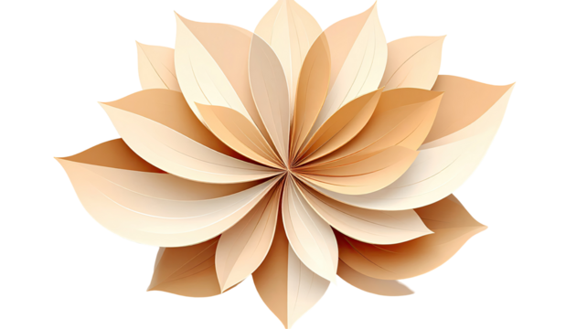 Ornate,  light beige flower design