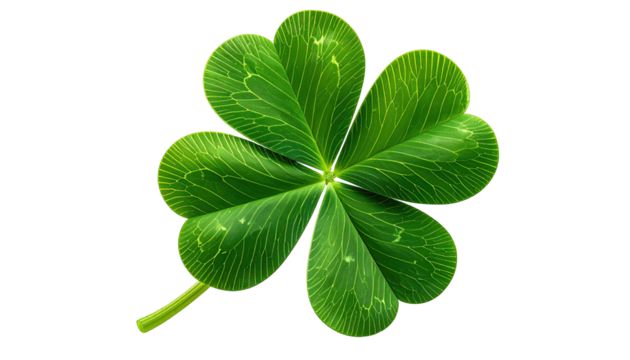 Detailed four-leaf clover