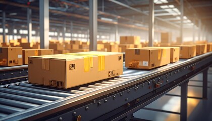 Automated Warehouse Conveyor Belt System.