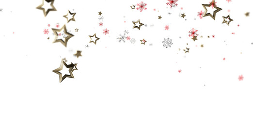 A beautiful holiday background featuring gold stars and snowflakes. Perfect for Christmas or winter celebrations.  Ideal for festive greetings.