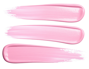 Three pink paint strokes on black background