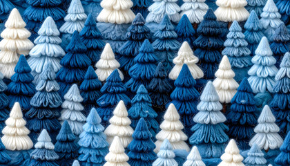 knitted christmas tree decoration background