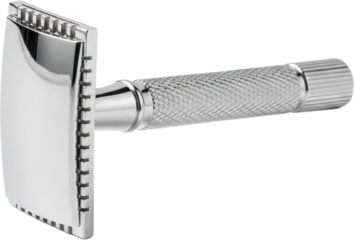 Shaving tool glimmers in bright light showcasing fine craftsmanship and design elegance