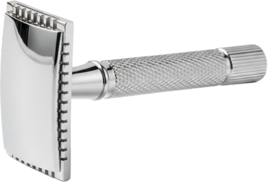 Shaving tool glimmers in bright light showcasing fine craftsmanship and design elegance