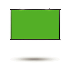 Obraz premium Portable Green Screen for Video Production and Chroma Keying.