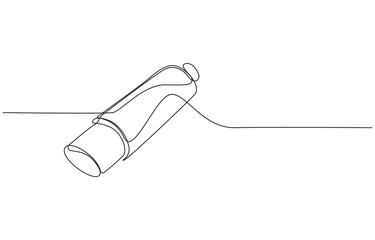 Car exhaust continuous one line art drawing vector illustration,car exhaust pipe and catalytic converter system one line art,Continuous Line Drawing of a Car Exhaust Muffler