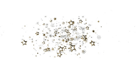 Shimmering gold stars on white. Perfect for festive designs, cards, and backgrounds.