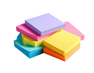 Stack of colorful sticky notes