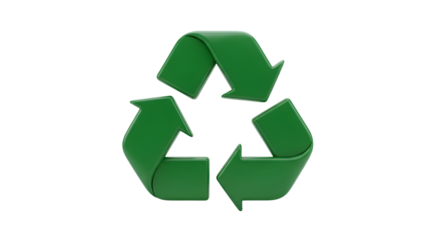 Green recycling symbol promoting sustainability and eco-friendly practices