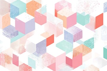 Pastel geometric cubes create a visually stunning modern design for backgrounds, branding, and eye catching marketing materials with a trendy aesthetic