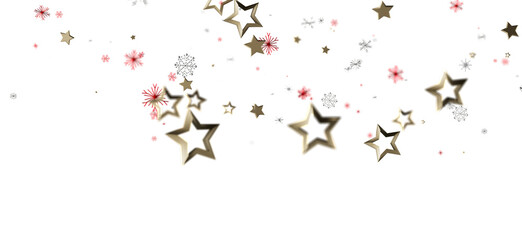 Stylish background featuring golden stars and delicate snowflakes, perfect for holiday designs and winter-themed projects. Use for Christmas, Ne
