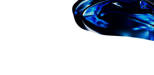 Dynamic abstract graphic featuring flowing blue and dark fluid shapes against a clean white backdrop, ideal for modern design applications.