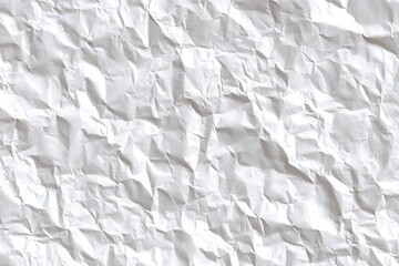 Unique crumpled white paper texture perfect for adding depth and interest to your next creative project or design background with subtle light and shadow play