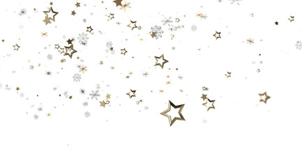 Obraz premium Sparkling stars and snowflakes, perfect for festive designs. Ideal for holidays, celebrations, and magical themes.
