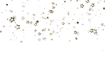 Elegant winter design with gold stars and snowflakes. Perfect for holidays, celebrations, and winter themes.