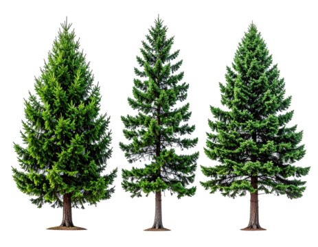 Three Christmas trees against black - Powered by Adobe