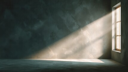 abstract. minimalistic background for product presentation. walls in  large empty room. can full of sunlight. Loft wall or minimalist wall. Shadow, light from windows to plaster wall.