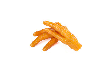 Pickled Chicken Feet Phoenix Claws Fresh Spicy Asian Delicacy White Background