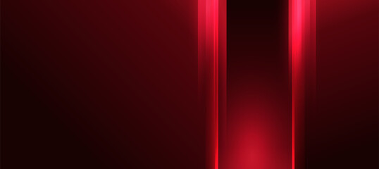 Abstract Red Glowing Background with Vertical Light Lines