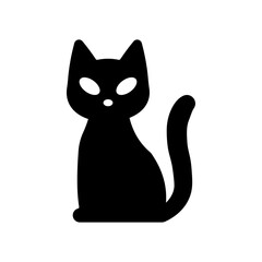 
An illustration of a black icon of a Halloween holiday attribute on a white background
