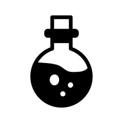 
An illustration of a black icon of a Halloween holiday attribute on a white background