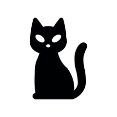 
An illustration of a black icon of a Halloween holiday attribute on a white background