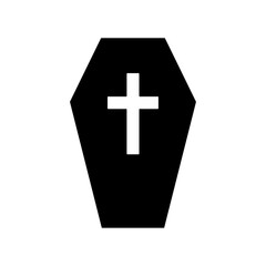 
An illustration of a black icon of a Halloween holiday attribute on a white background