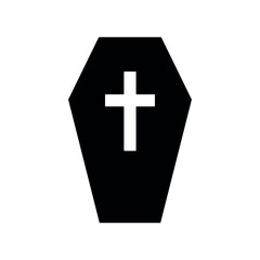 
An illustration of a black icon of a Halloween holiday attribute on a white background