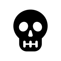 
An illustration of a black icon of a Halloween holiday attribute on a white background