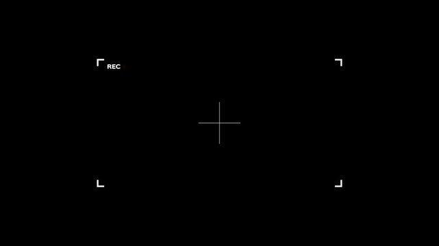 frame of the video camera screen, simple Camera recording interface shape icon. 