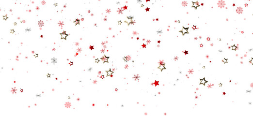 Festive background with red and gold stars and snowflakes. Perfect for Christmas, holidays, and celebration designs.