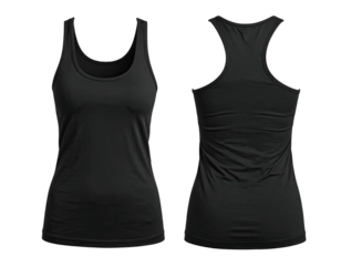 Blank black women's tank top