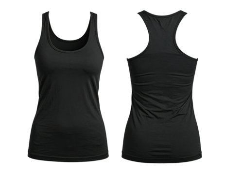 Blank black women's tank top