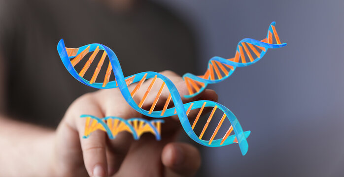 Abstract image of DNA strands. Perfect for science, technology, and medicine concepts.