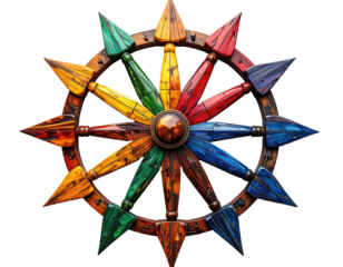 Colorful, ornate wheel design