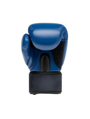 Professional boxing glove in vibrant blue, symbolizing strength, power, and dedication for sports and fitness