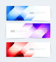 Geometric banner design with Vector presentation template.