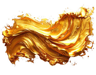 Abstract gold fluid splash
