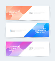Geometric banner design with Vector presentation template.