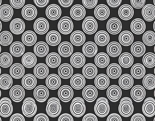 Abstract Spirals on Dark Canvas: An intricate pattern of concentric circles, meticulously arranged to create a captivating visual symphony, providing a sense of depth and movement.
