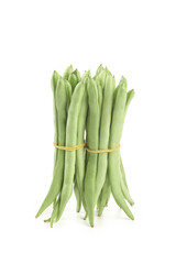 Fresh Green Snap Peas Bundle Isolated on White Background - Organic Vegetables