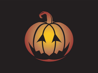 design template of halloween pumpkin