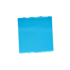 Blue torn paper PNG with realistic ripped texture and curled edges. Vibrant blue paper tear isolate for scrapbooking, collage art, graphic design, and creative craft projects. Great for modern layouts