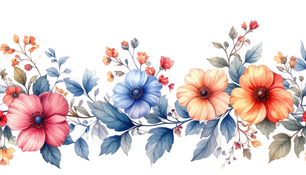 Delicate floral border