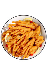 Spicy Phoenix Claws Chicken Feet with Lemon and Chili Peppers Chinese Dim Sum Cuisine