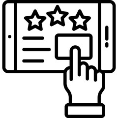 Online Review line icon