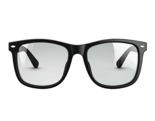 Black eyeglasses, front view